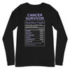 Cancer Survivor Nutrition Facts Long-Sleeves